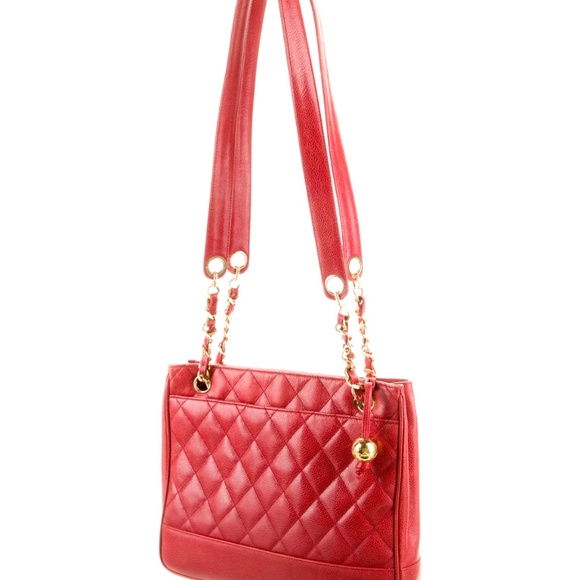 Chanel Red Caviar Tote - Picture 2 of 6